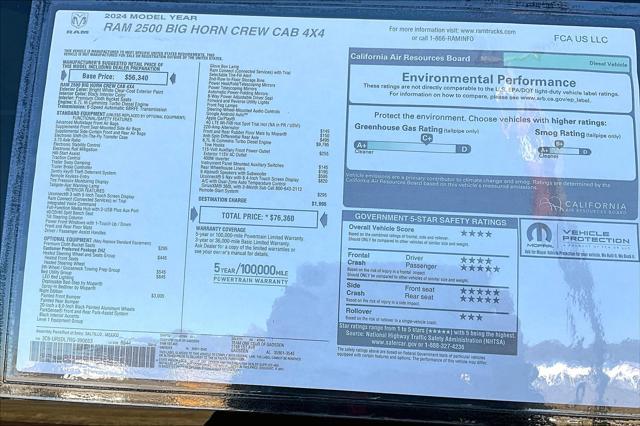 new 2024 Ram 2500 car, priced at $64,184