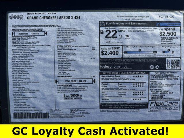 new 2025 Jeep Grand Cherokee car, priced at $36,477