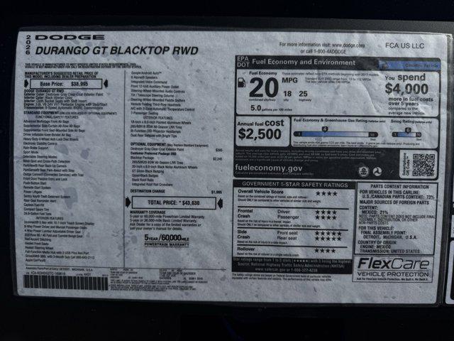 new 2026 Dodge Durango car, priced at $39,244