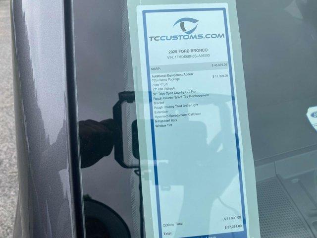 new 2025 Ford Bronco car, priced at $55,174