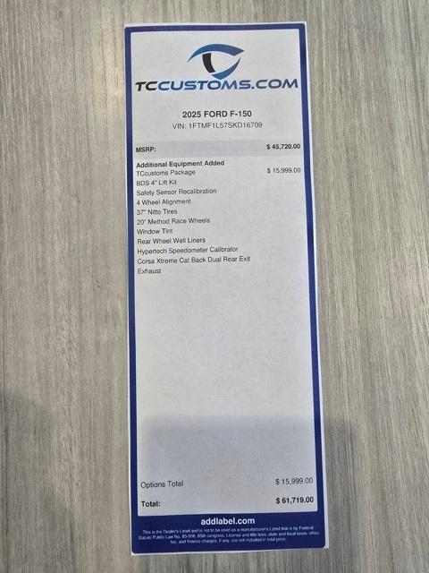 new 2025 Ford F-150 car, priced at $53,998