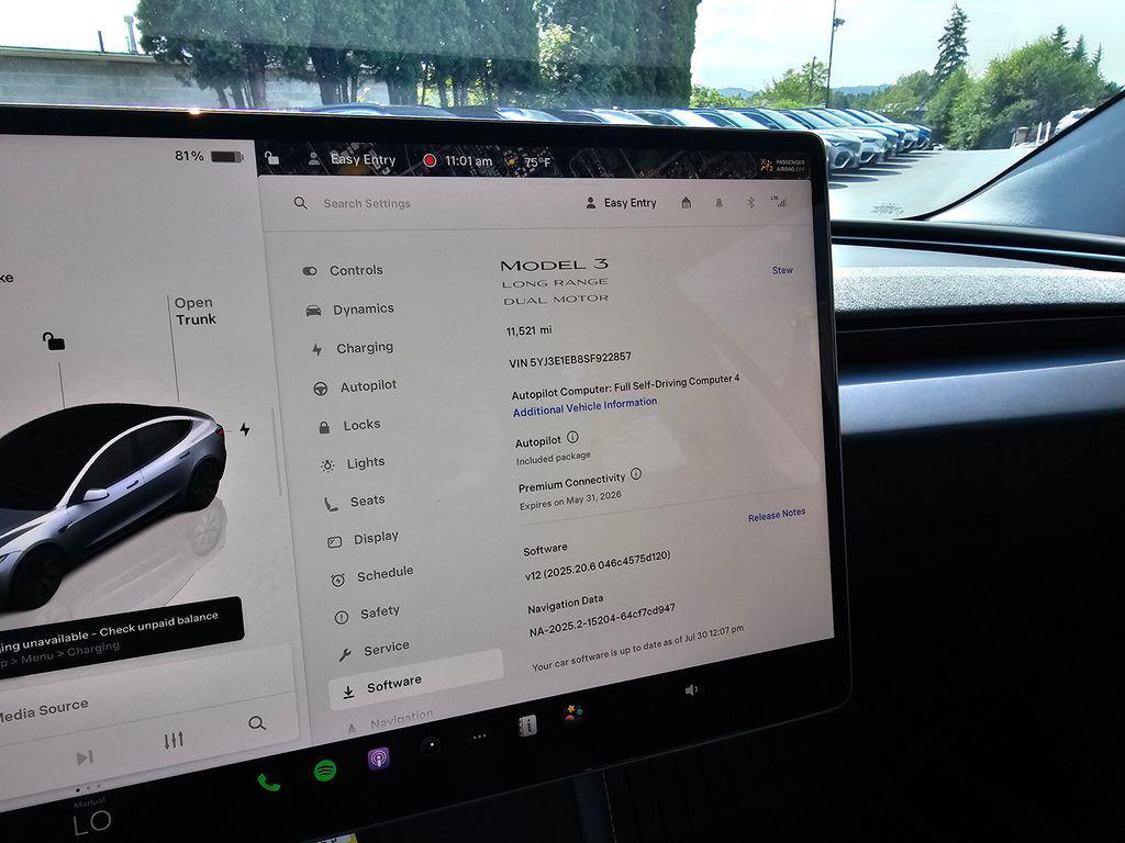 used 2025 Tesla Model 3 car, priced at $37,998