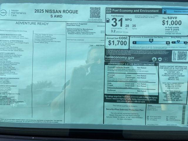 new 2025 Nissan Rogue car, priced at $30,976