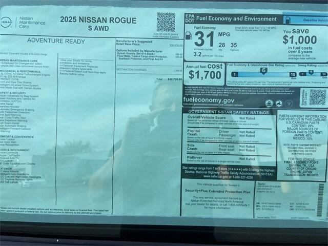 new 2025 Nissan Rogue car, priced at $31,419