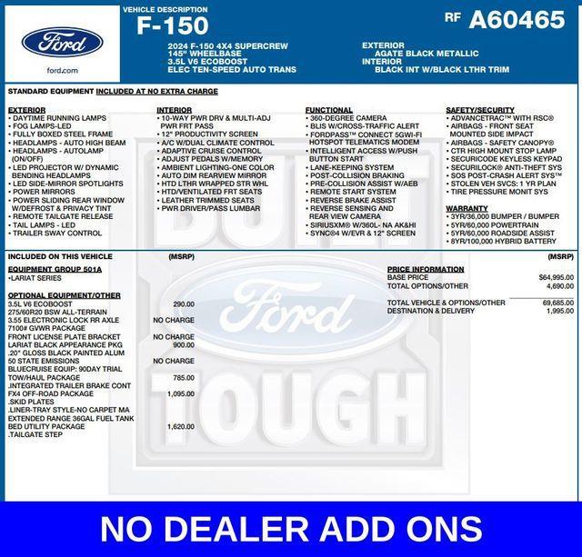 used 2024 Ford F-150 car, priced at $64,299