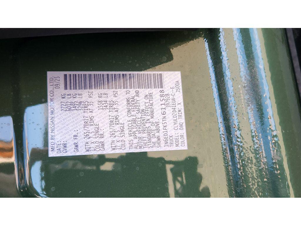 new 2026 Nissan Frontier car, priced at $46,555