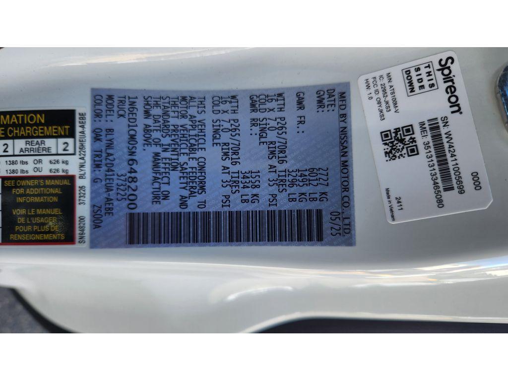 new 2025 Nissan Frontier car, priced at $37,740