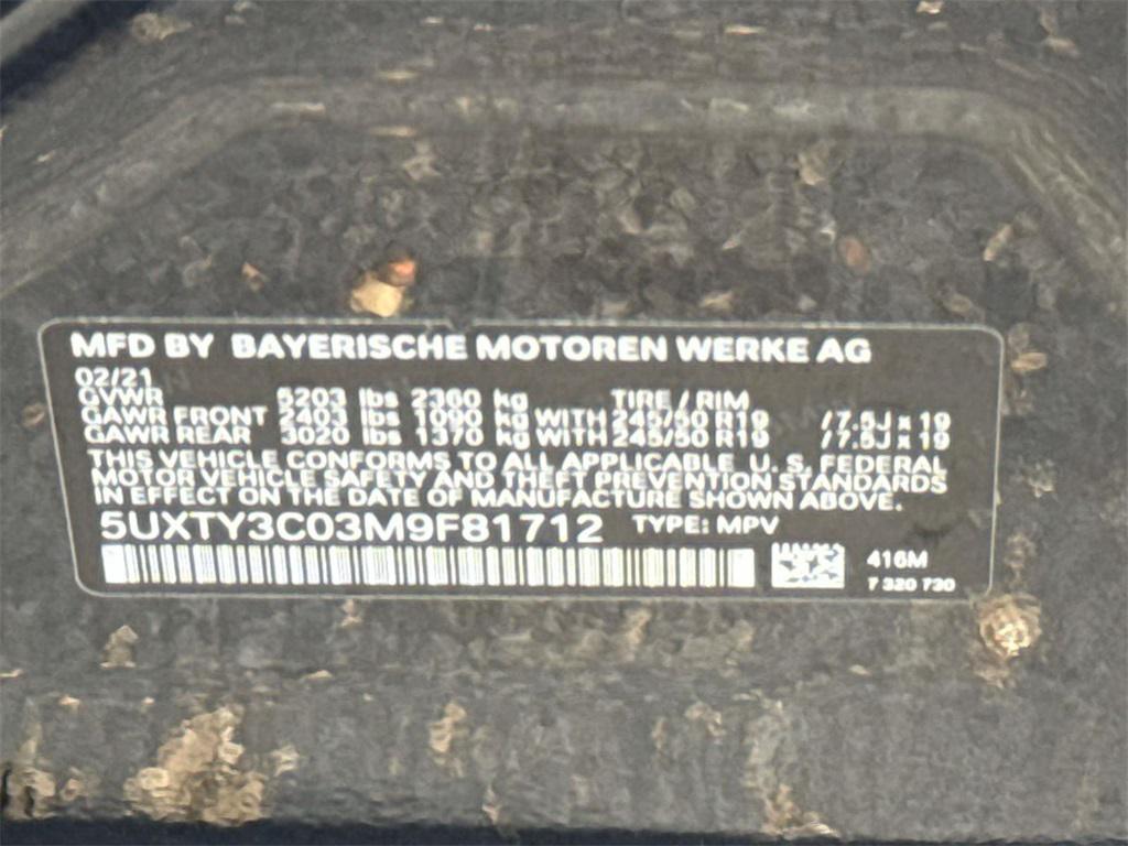 used 2021 BMW X3 car, priced at $20,500