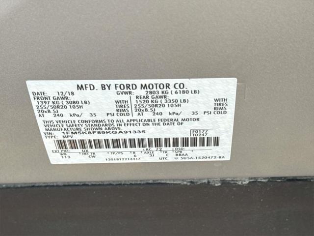 used 2019 Ford Explorer car, priced at $17,700