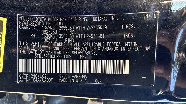 used 2017 Toyota Highlander car, priced at $22,451