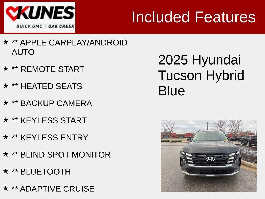used 2025 Hyundai TUCSON Hybrid car, priced at $25,739