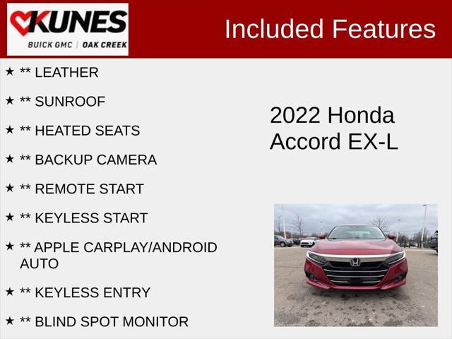 used 2022 Honda Accord car, priced at $26,139