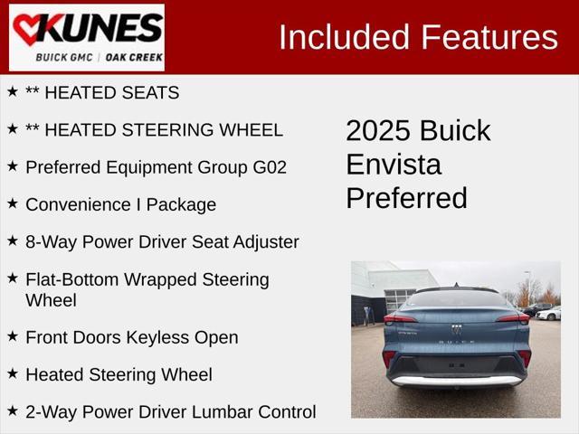 new 2025 Buick Envista car, priced at $26,535