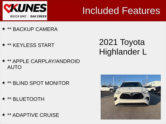 used 2021 Toyota Highlander car, priced at $29,431