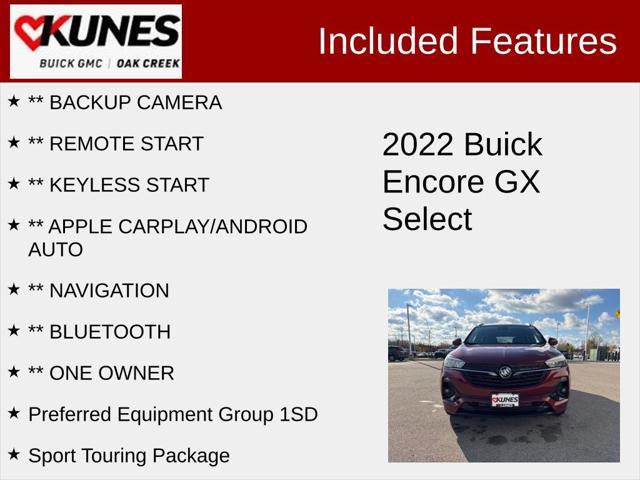 used 2022 Buick Encore GX car, priced at $21,770