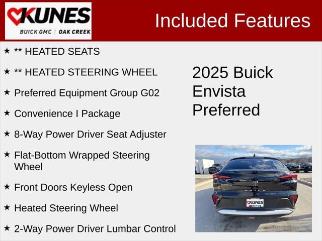 new 2025 Buick Envista car, priced at $26,535