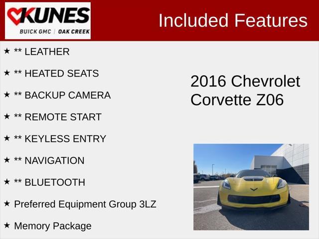 used 2016 Chevrolet Corvette car, priced at $55,786