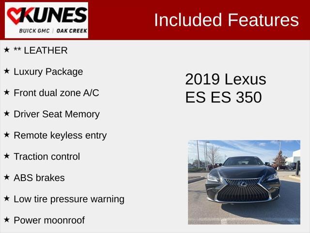 used 2019 Lexus ES 350 car, priced at $26,890