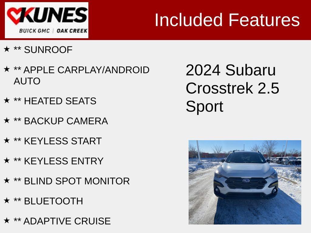 used 2024 Subaru Crosstrek car, priced at $29,110