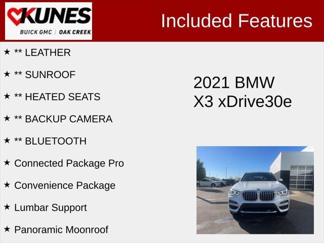 used 2021 BMW X3 PHEV car, priced at $31,200