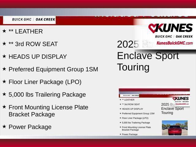 new 2025 Buick Enclave car, priced at $54,427