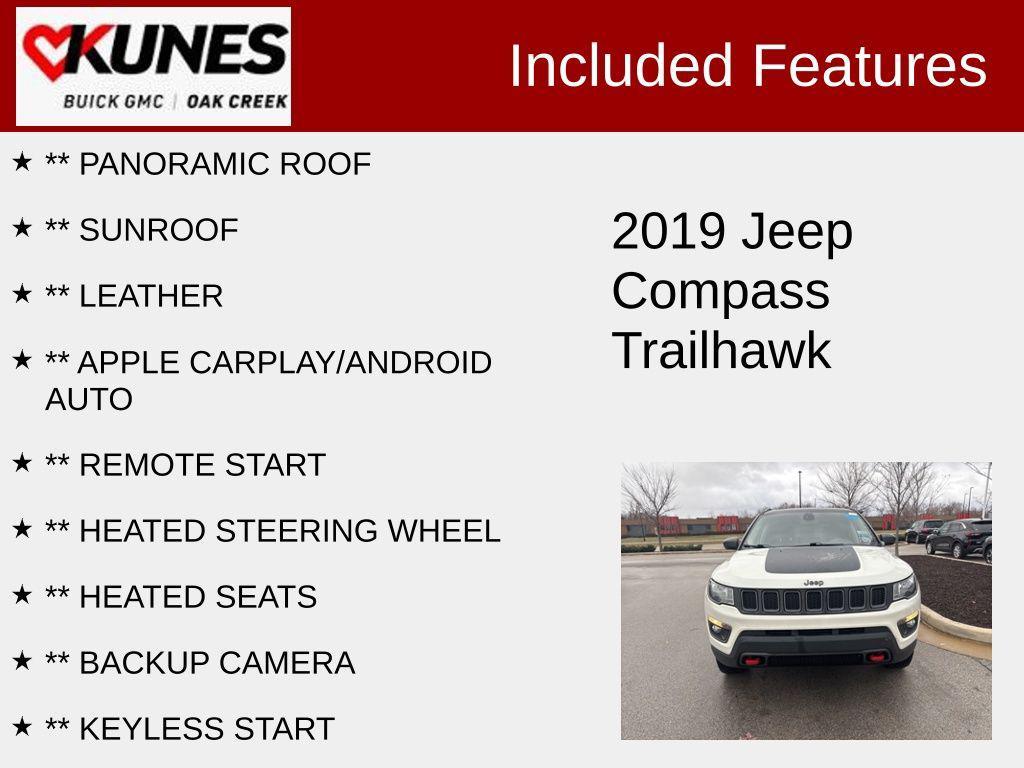 used 2019 Jeep Compass car, priced at $18,315