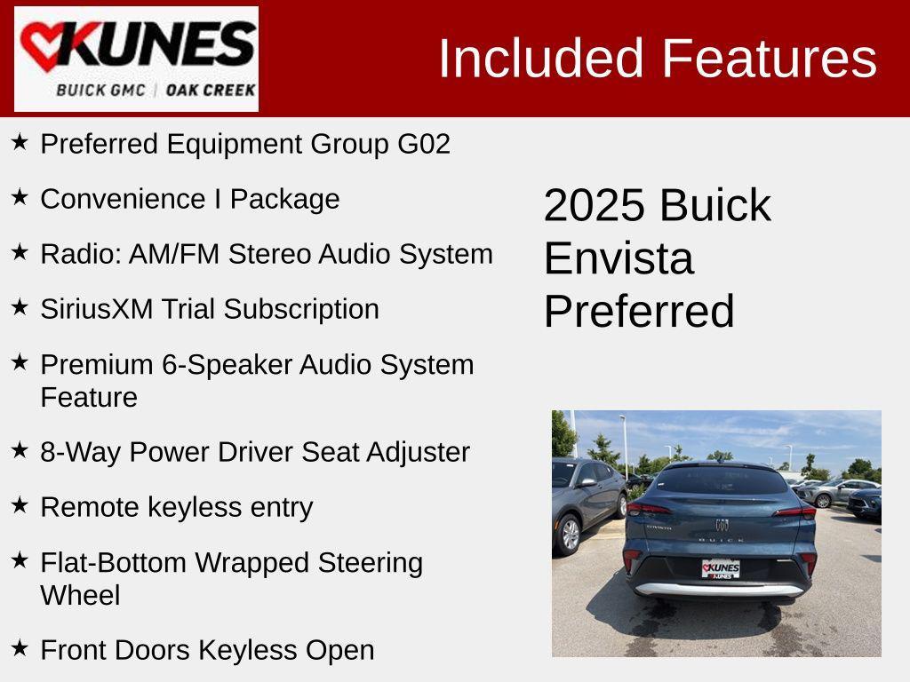 new 2025 Buick Envista car, priced at $24,620
