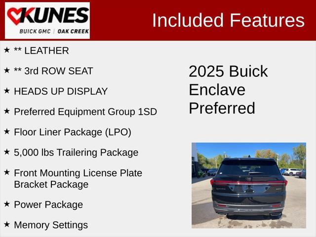 new 2025 Buick Enclave car, priced at $49,906