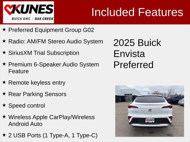 new 2025 Buick Envista car, priced at $24,547