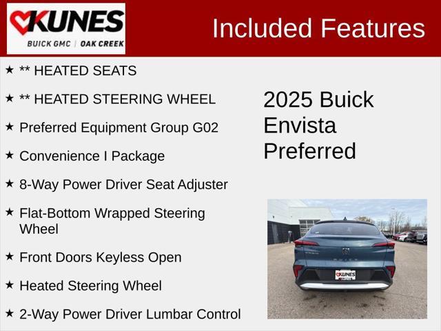 new 2025 Buick Envista car, priced at $26,535