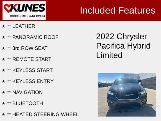 used 2022 Chrysler Pacifica Hybrid car, priced at $28,092