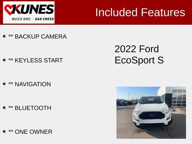 used 2022 Ford EcoSport car, priced at $15,999