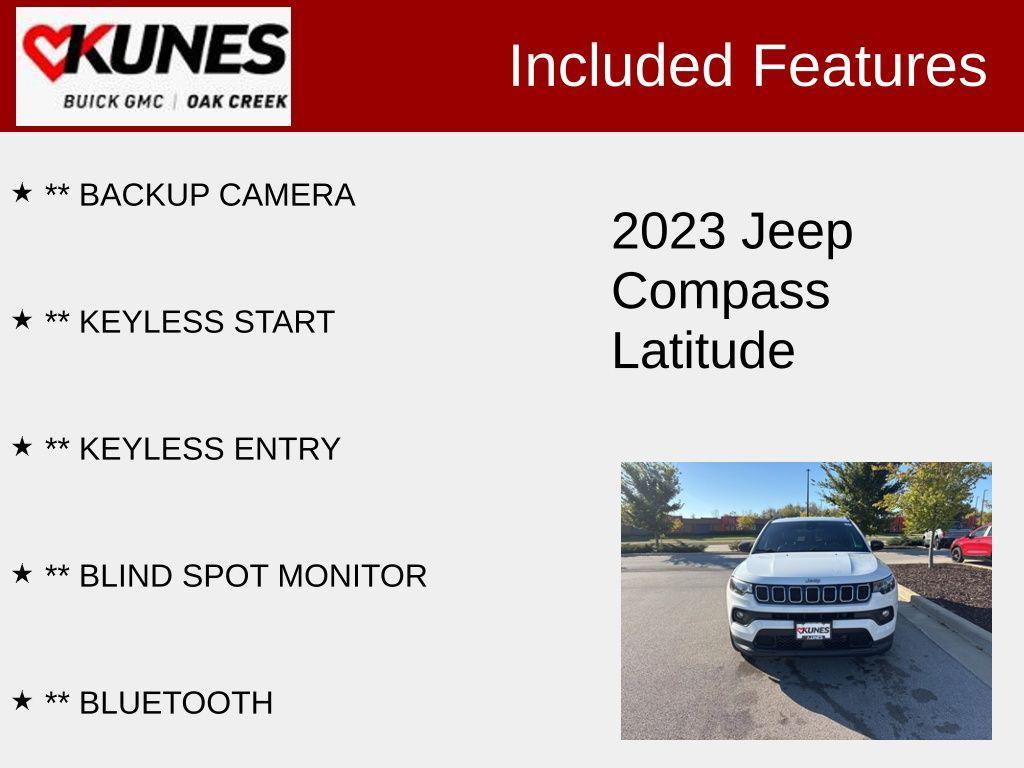 used 2023 Jeep Compass car, priced at $20,415
