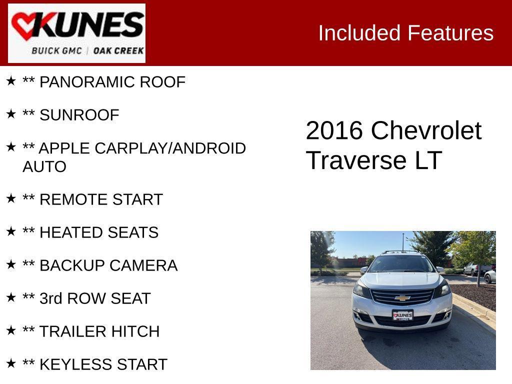 used 2016 Chevrolet Traverse car, priced at $4,151