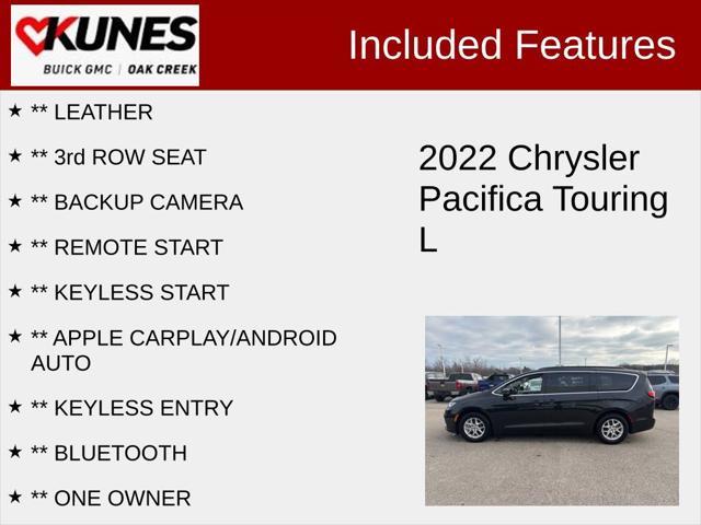 used 2022 Chrysler Pacifica car, priced at $22,922