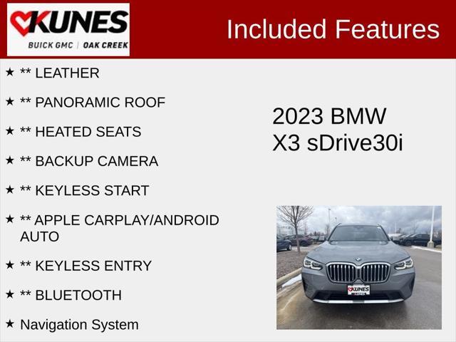 used 2023 BMW X3 car, priced at $33,092