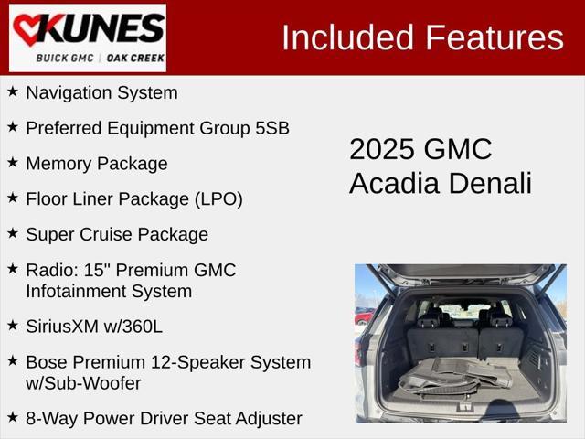 new 2025 GMC Acadia car, priced at $59,811