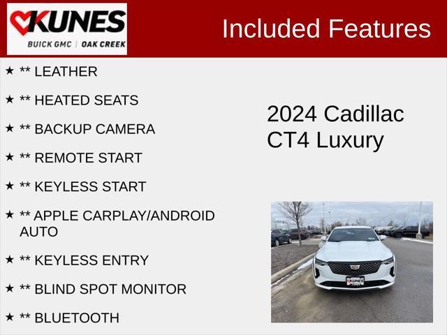 used 2024 Cadillac CT4 car, priced at $29,913