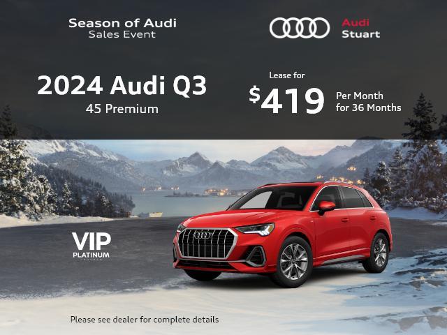 new 2024 Audi Q3 car, priced at $48,140