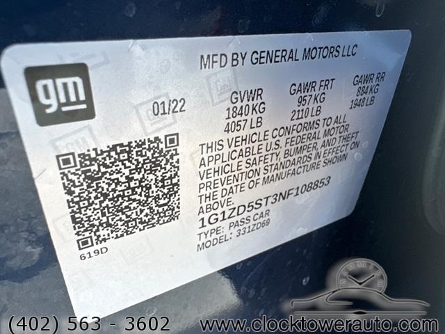 used 2022 Chevrolet Malibu car, priced at $20,000