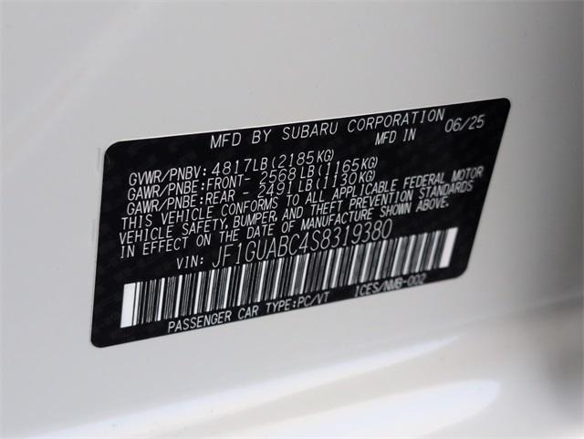 new 2025 Subaru Impreza car, priced at $26,865