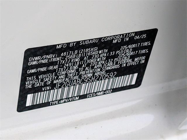 new 2025 Subaru Crosstrek car, priced at $29,012
