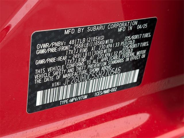 new 2025 Subaru Crosstrek car, priced at $29,277