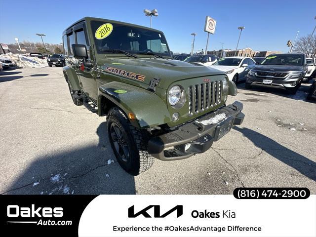 used 2016 Jeep Wrangler Unlimited car, priced at $18,500