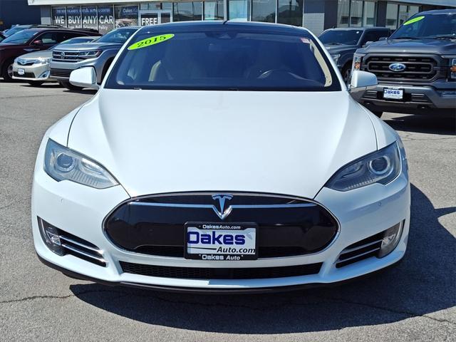 used 2015 Tesla Model S car, priced at $17,500
