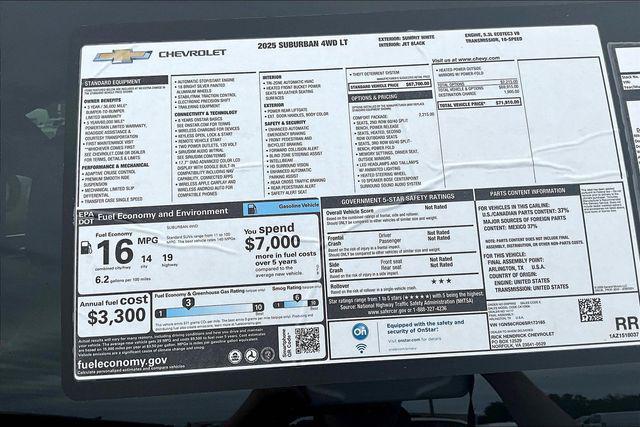 new 2025 Chevrolet Suburban car, priced at $69,160