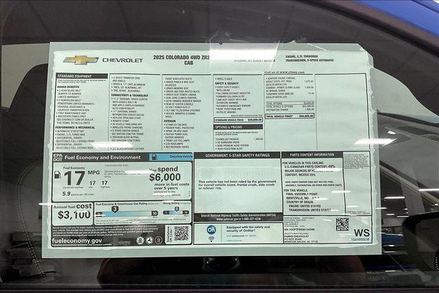 new 2025 Chevrolet Colorado car, priced at $51,815