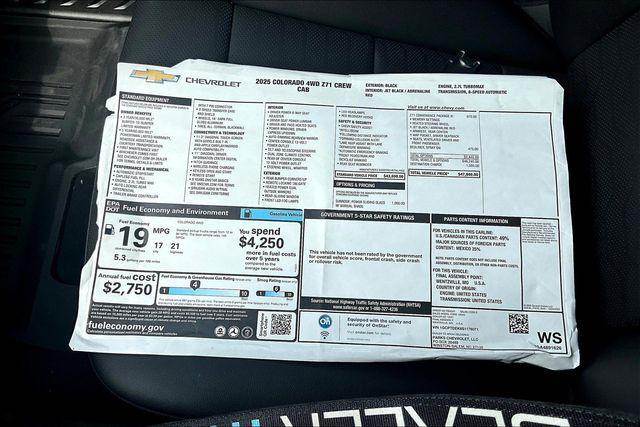new 2025 Chevrolet Colorado car, priced at $44,165