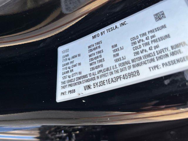 used 2023 Tesla Model 3 car, priced at $23,816