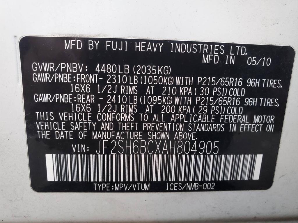 used 2010 Subaru Forester car, priced at $6,095